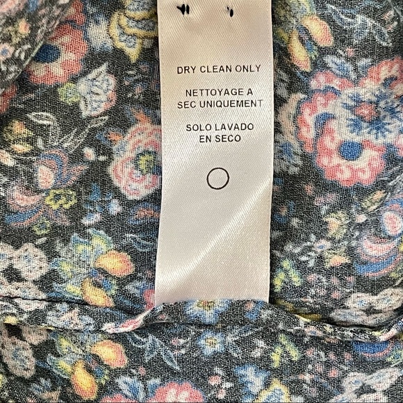 Frame Multicolor Floral Print One-Shoulder Top Size M - Picture 11 of 12